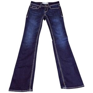 Buckle BKE Stella Bootcut Jeans Women's 28 (31x35) Blue Denim Low Rise Slim Fit